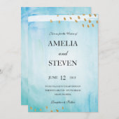 シーショア結婚式招待状 招待状 (正面/裏面)