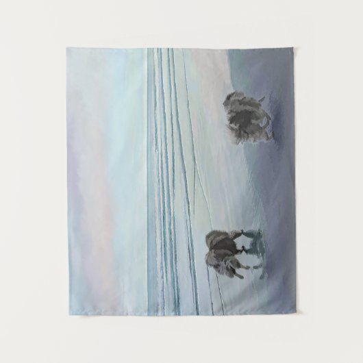 シーショア絵画の犬の芸術でケソーン タペストリー (正面)