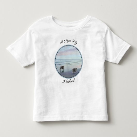 シーショア絵画の犬の芸術でケソーン トドラーTシャツ (正面)