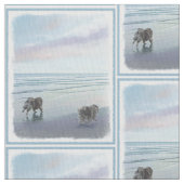 シーショア絵画の犬の芸術でケソーン ファブリック (クローズアップ)