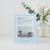 シーショア絵画の犬の芸術でケソーン ポストカード (スタンド正面)