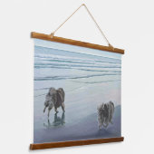 シーショア絵画の犬の芸術でケソーン 吊り下げ型タペストリー (傾斜あり)