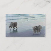 シーショア絵画の犬の芸術でケソーン 名刺 (裏面)