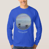 シーショア絵画の犬の芸術でケソーン Tシャツ (正面)