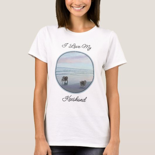 シーショア絵画の犬の芸術でケソーン Tシャツ (正面)