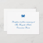 「シーショア」ウェディングレセプションカード 招待状 (正面/裏面)