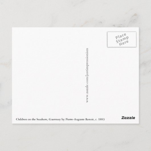 シーショア・ガーンジーの子どもルノアール ポストカード (裏面)