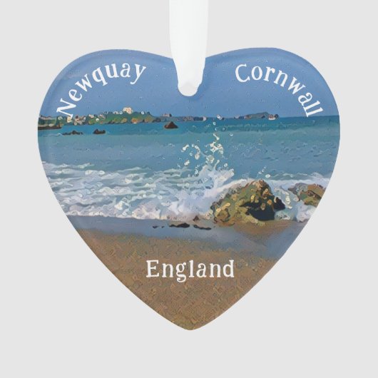 シーショア・デジタルの波が打ち上げ絵を描る オーナメント (正面)