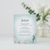 シーショア |ビーチブルーウォーター結婚カラーの詳細 エンクロージャーカード (スタンド正面)