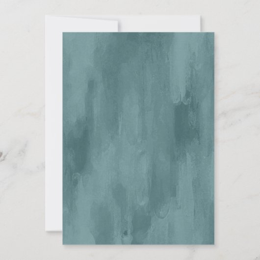 シーショア |ビーチブルーシーシェルブライダルシャワー 招待状 (裏面)