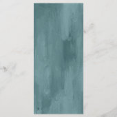 シーショア |ビーチブルー水彩シーシェル結婚ズ メニュー (裏面)