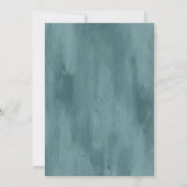 シーショア |ビーチブルー水彩シーシェル結婚ズ 招待状 (裏面)