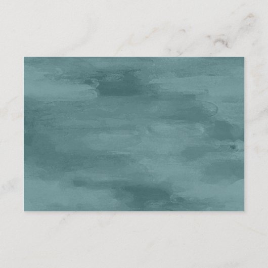 シーショア |ビーチブルー航海のウェディング エンクロージャーカード (裏面)