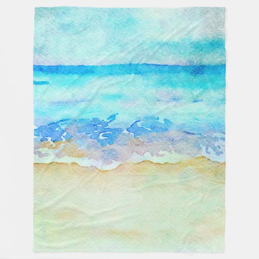 *~*シーショアAR7ビーチ波航海のサーフビーチ フリースブランケット (正面)