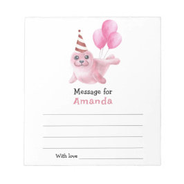 シーシール誕生日時間カプセルメッセージ下 ノートパッド