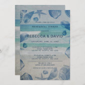 シーシ素朴ェルズシー海ビーチリハーサルディナー 招待状 (正面/裏面)