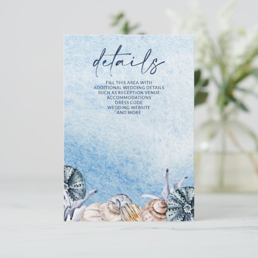 シーシ素朴ェル海シーサマービーチ結婚式 エンクロージャーカード (スタンド正面)