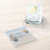 シーシ素朴ェル海シーサマービーチ結婚式 ガラスコースター (アングル)