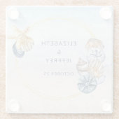 シーシ素朴ェル海シーサマービーチ結婚式 ガラスコースター (裏面)