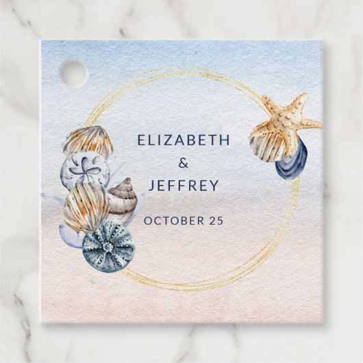 シーシ素朴ェル海シーサマービーチ結婚式 フェイバータグ (正面)