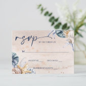 シーシ素朴ェル海シーサマービーチ結婚式 出欠カード (スタンド正面)