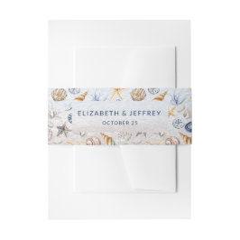 シーシ素朴ェル海シーサマービーチ結婚式 招待状ベリーバンド