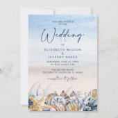 シーシ素朴ェル海シーサマービーチ結婚式 招待状 (正面)