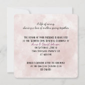 シーシ結婚ェルのリングや輪ビーチハート 招待状 (裏面)