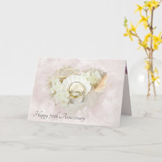 シーシ結婚ェル70周年記念のリングや輪 カード (黄色い花)