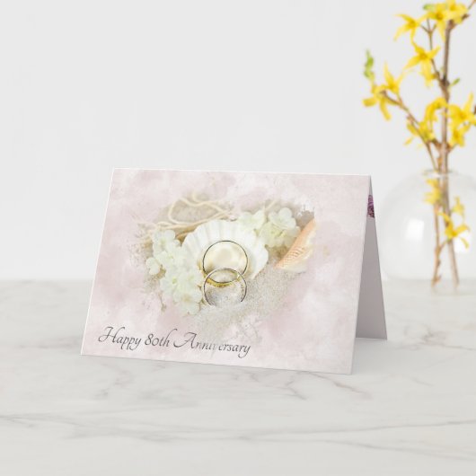 シーシ結婚ェル80周年記念のリングや輪 カード (黄色い花)