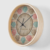 シーシ航海のェルズオンカラフルビーチウッド 壁時計 (傾斜)