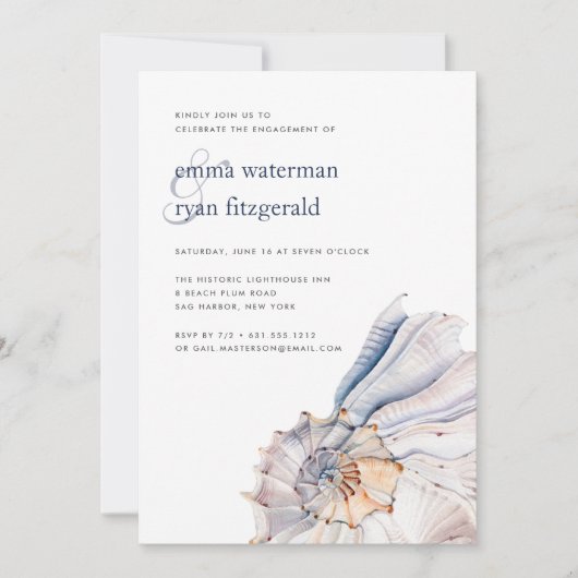 シーシ航海のェル婚約パーティ招待状 招待状 (正面)