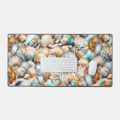 シーシ航海のェル海ビーチコラージシェルシック デスクマット (キーボード&マウス)