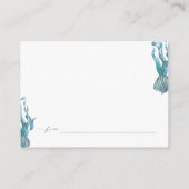 シーシ航海のェル表示シャワーブライダルシャワー エンクロージャーカード (裏面)