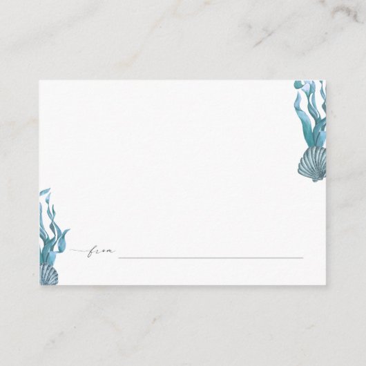 シーシ航海のェル表示シャワーブライダルシャワー エンクロージャーカード (裏面)