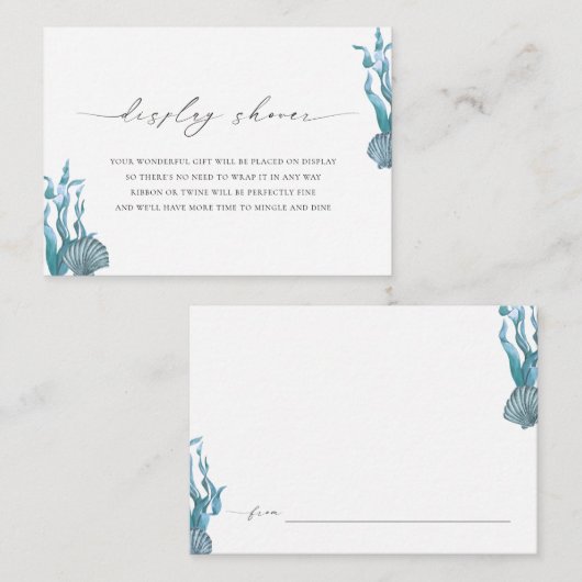 シーシ航海のェル表示シャワーブライダルシャワー エンクロージャーカード (正面/裏面)
