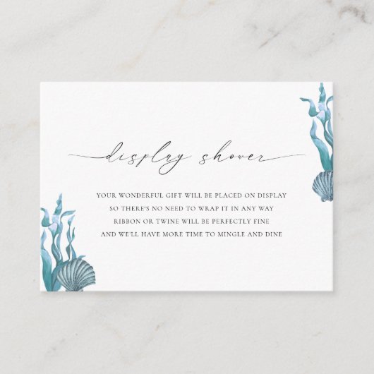 シーシ航海のェル表示シャワーブライダルシャワー エンクロージャーカード (正面)