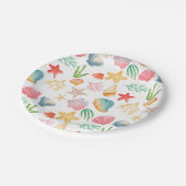 シーシ鮮やかェル海シーマリンお祝い ペーパープレート (アングル)