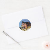 シージルトライトハウスニュージャージーラウンドスティッカー ラウンドシール (封筒)