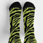 シースイックゼブラ、緑と黒のパターストライプのン ソックス (上部)