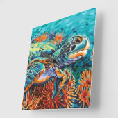 シースイートハートI スクエア壁時計 (傾斜)