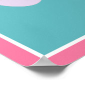 シースウィーティガール海洋生物ピンクタコアートポスター ポスター (角)