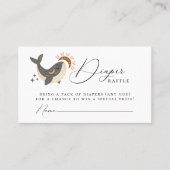 シースクジラおむつラッフル囲いカード プレイスカード (正面)