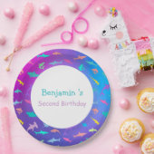シースクーカラフルルパーティー誕生日 ペーパープレート (パーティー)