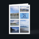 シースケス21歳の誕生日カード カード<br><div class="desc">海景や海辺の画像のコレクション。ビーチと美しい景色のボート。見モダンた目が伝統的いい。カードの中には素敵な詩がある。著作権ノルマ・コルネス</div>