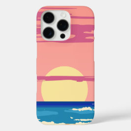 シースケープとビーチ素晴らし、波&山シーケース iPhone 16 PROケース