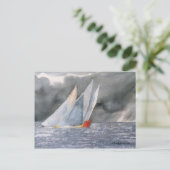 シースケープのヨットポストカード ポストカード (スタンド正面)