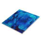 シースケープアルコールインク抽象芸術 タイル (側面)