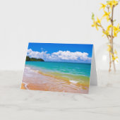 シースケープアロングハナレイベイ カード (黄色い花)