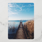 シースケープビーチお祝い結婚ズフォイル招待状 箔招待状 (裏面)